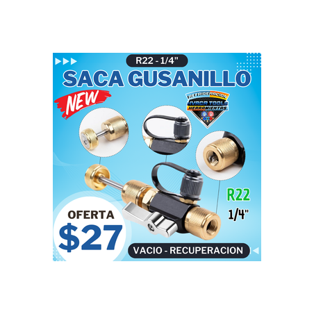 SACA GUSANILLO 1/4 - R22 NEGRO TIPO APPION
