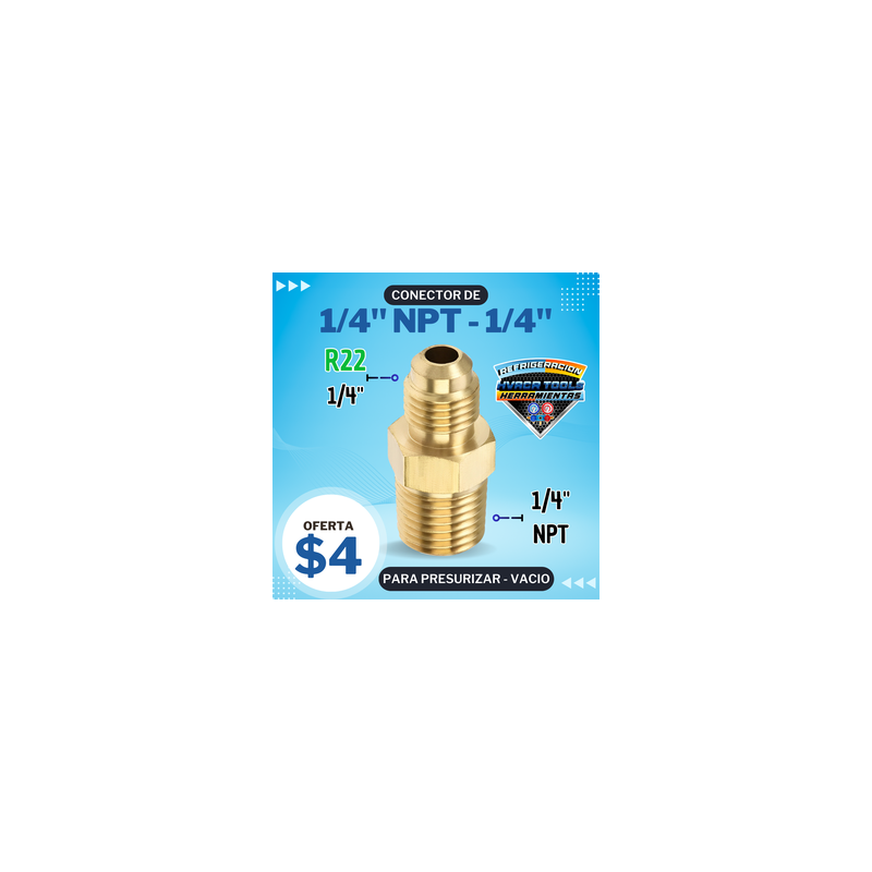 ADAPTADOR 1/4 NPT - 1/4